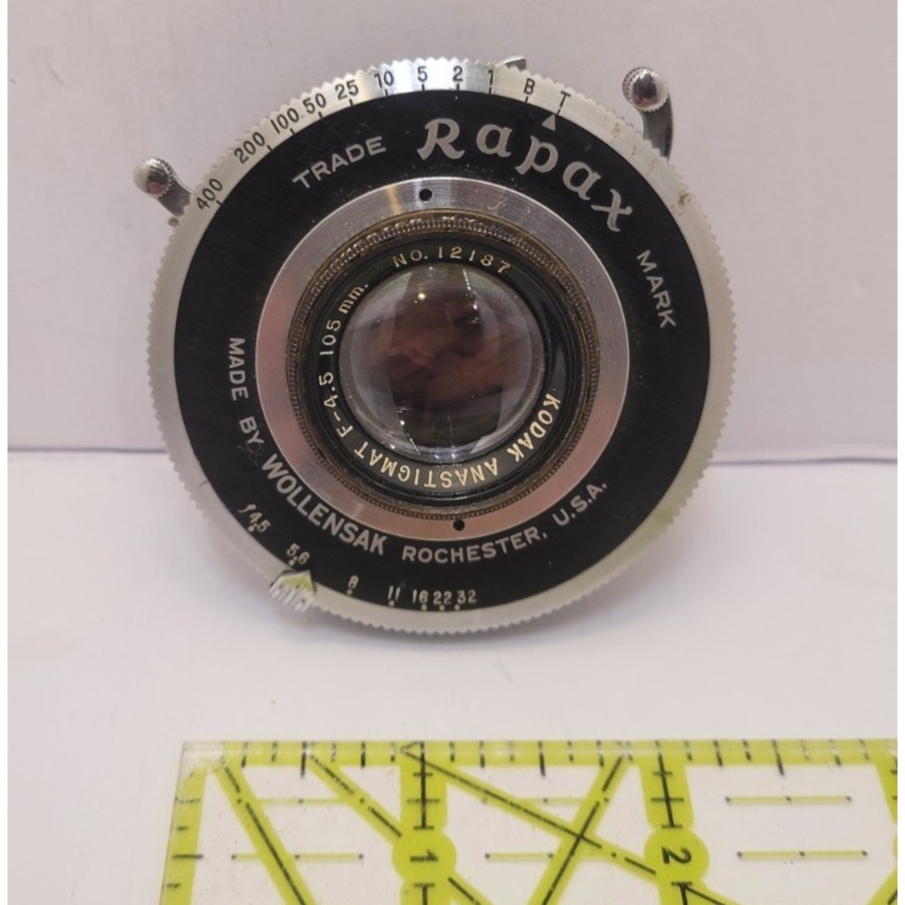 Wollensak Rapax Kodak Anastigmat 105mm f/4.5 Lens Working Clean Glass